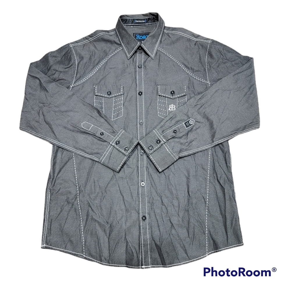 Roar foundation size 2xl button shirt